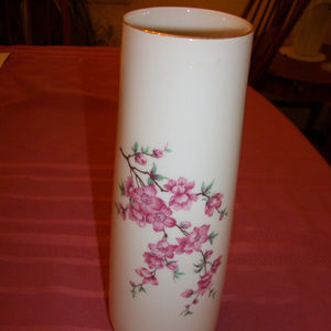 Vintage Vase pink flowers Wunsidel Bavaria